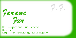 ferenc fur business card